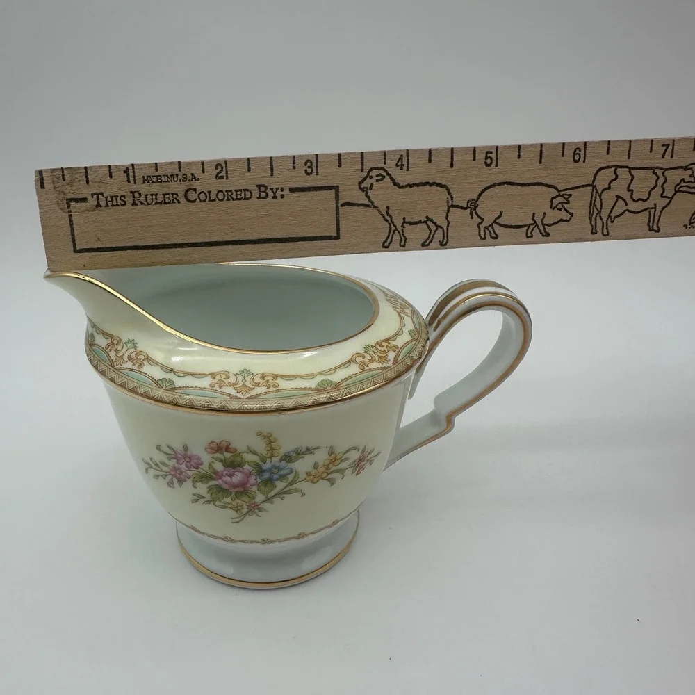 Noritake Sherwood 3926 Demitasse Set Coffee Pot Creamer Sugar 8 Cups Saucers